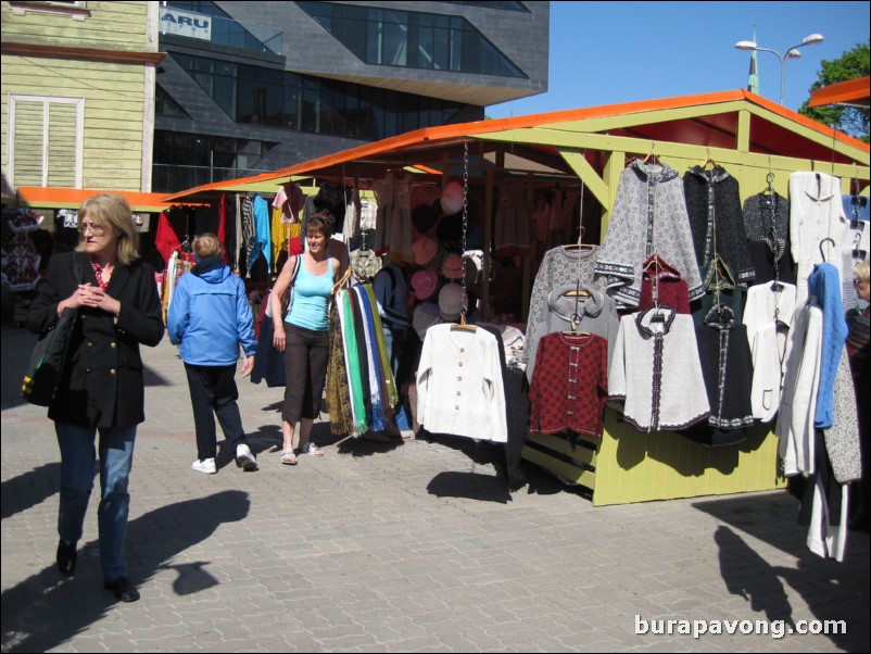 Small market on outskirts of Tallinn.