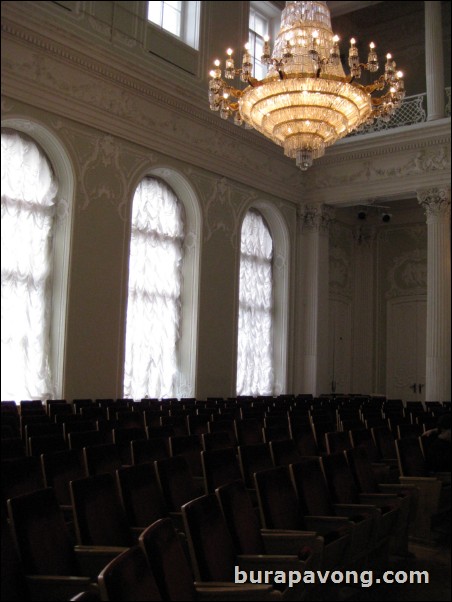 Inside the theater.