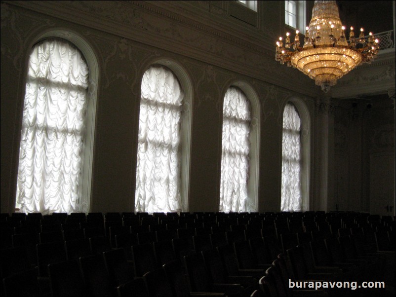 Inside the theater.