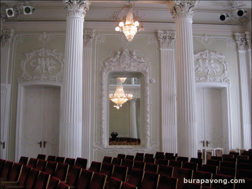 Inside the theater.