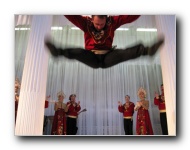 The Stars of St. Petersburg doing lyrical dances of the Russian North, Cossacks from the Don and Voronezh, and miniatures of the Urals and Siberia.