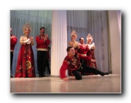 The Stars of St. Petersburg doing lyrical dances of the Russian North, Cossacks from the Don and Voronezh, and miniatures of the Urals and Siberia.