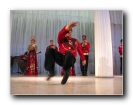 The Stars of St. Petersburg doing lyrical dances of the Russian North, Cossacks from the Don and Voronezh, and miniatures of the Urals and Siberia.