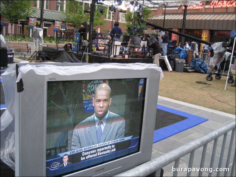 ESPN's College GameDay crew doing some live and taped segments from Atlantic Station.
