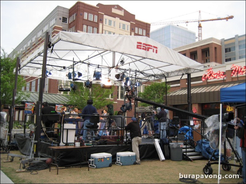 ESPN's College GameDay crew doing some live and taped segments from Atlantic Station.
