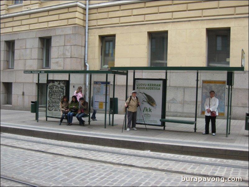 Bus stop.