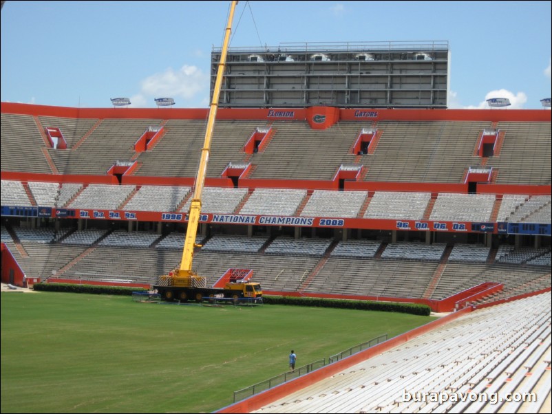 Inside Ben Hill Griffin Stadium.