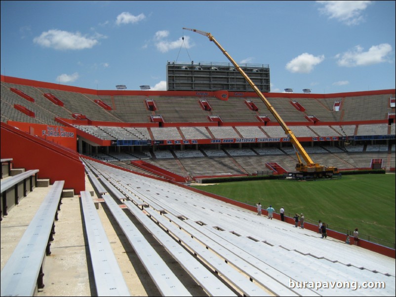 Inside Ben Hill Griffin Stadium.