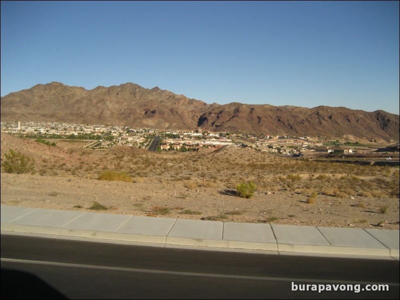Heading towards Hoover Dam and Grand Canyon from Las Vegas.