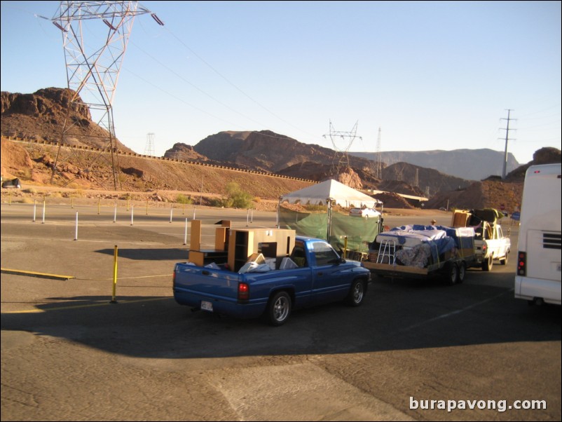 Heading towards Hoover Dam and Grand Canyon from Las Vegas.