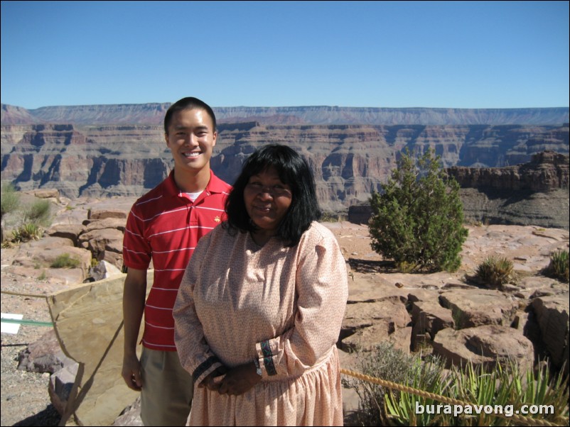 Grand Canyon West Rim.  One of the native Hualapai.