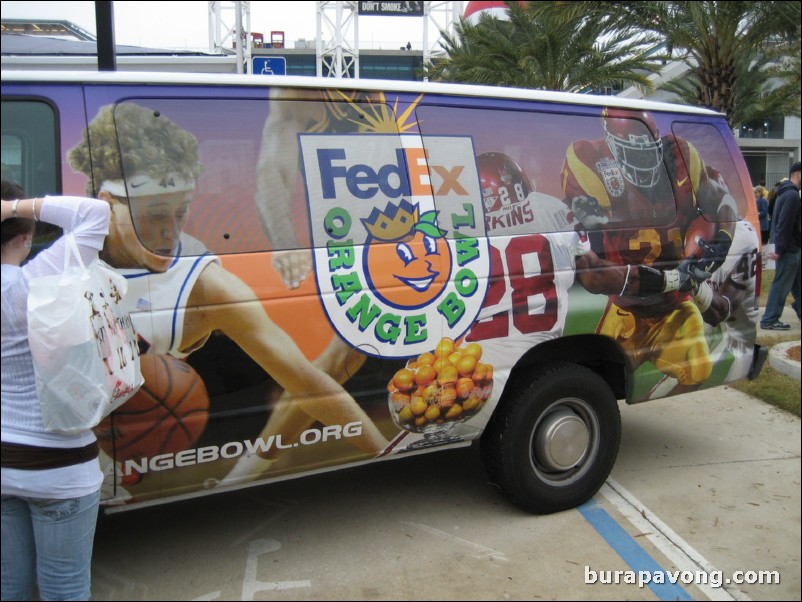 Orange Bowl van.