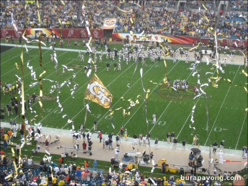 Georgia Tech takes the field.