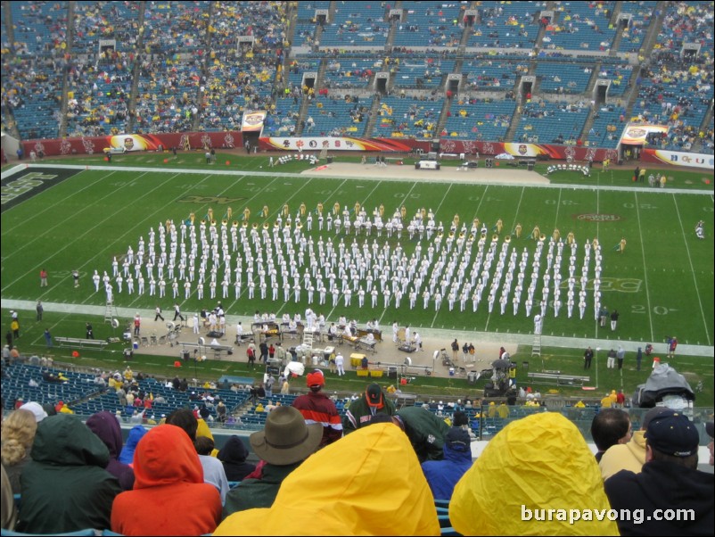 Georgia Tech band, halftime.