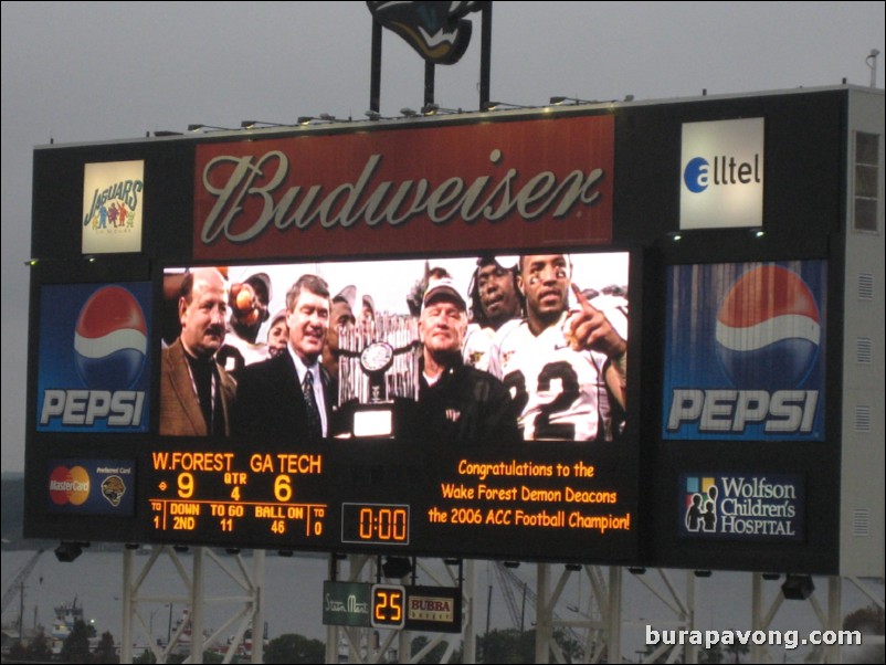 Wake Forest wins 2006 ACC football championship.