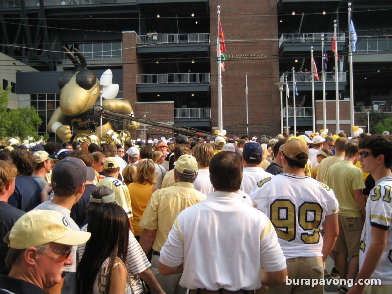 Outside Bobby Dodd Stadium before the game.