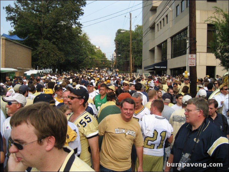 Outside Bobby Dodd Stadium before the game.