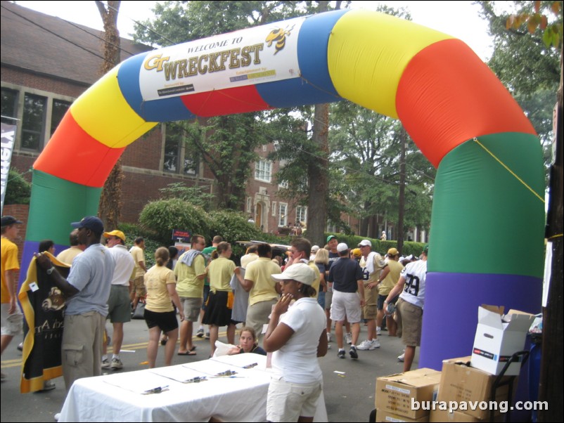 Outside Bobby Dodd Stadium before the game.