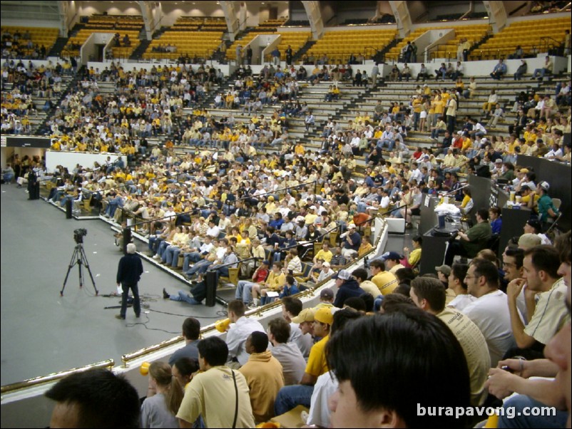 Watching Georgia Tech vs. Connecticut inside Alexander Memorial Coliseum.