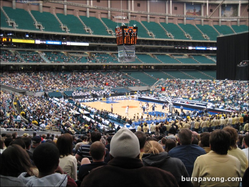 February 11, 2007. Georgia Tech defeats UConn 65-52 in the Georgia Dome (dry run for 2007 Final Four).