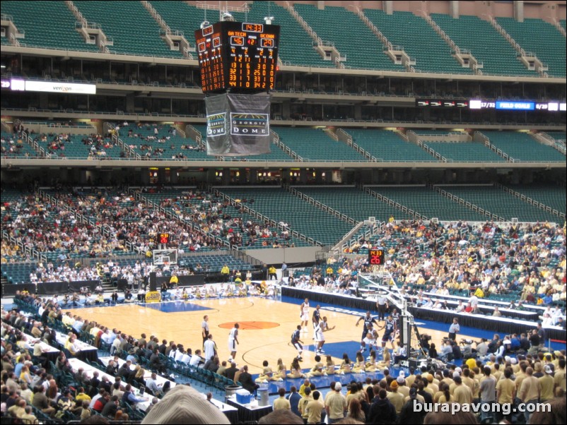 February 11, 2007. Georgia Tech defeats UConn 65-52 in the Georgia Dome (dry run for 2007 Final Four).