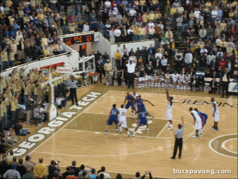 Georgia Tech vs. No. 3 Kansas.  December 18, 2007.