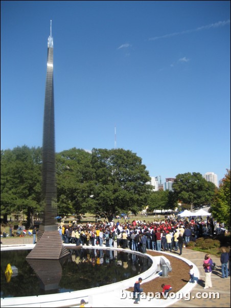 Campanile before UVA game.