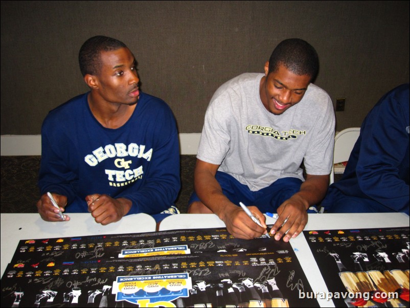 Gani Lawal and Derrick Favors.