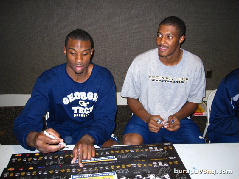 Gani Lawal and Derrick Favors.