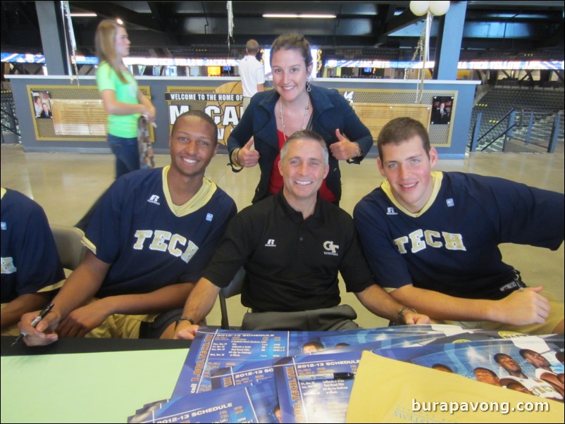 Julian Royal, head coach Brian Gregory, Daniel Miller.