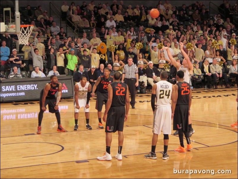 January 18, 2014. Tech vs. Miami.