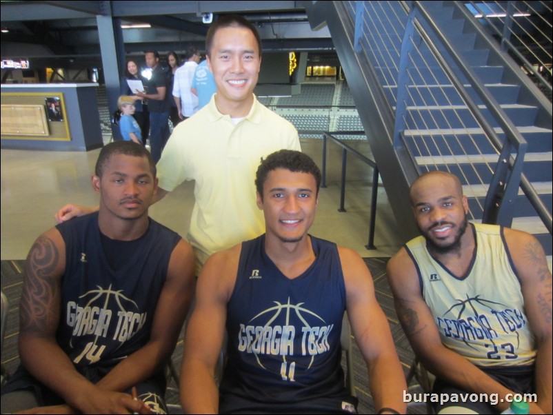 Senior guard-forward Jason Morris, Sophomore guard Chris Bolden, and senior guard Trae Golden.