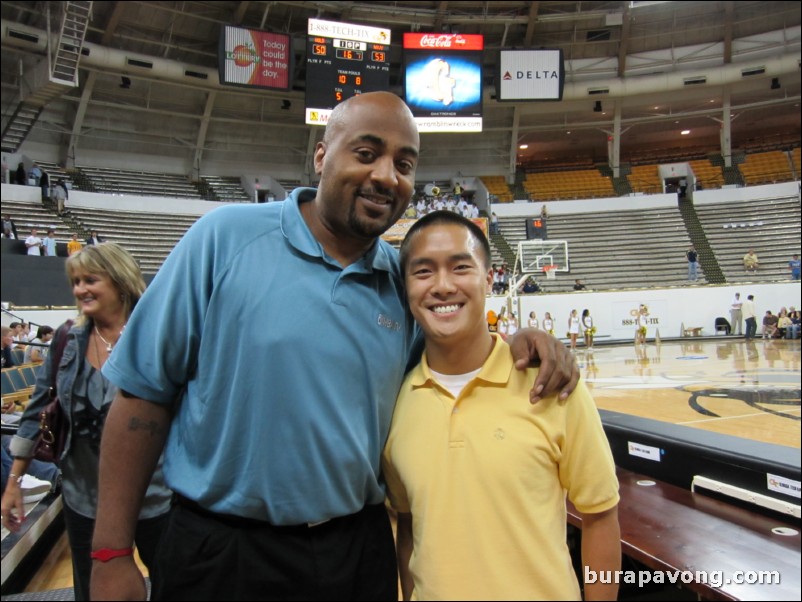 October 22, 2010. Tech and NBA alum, Dennis Scott (now in radio and TV).