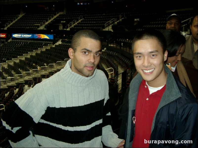 January 13, 2004. Tony Parker, starting point guard for the 2003 NBA World Champion San Antonio Spurs.