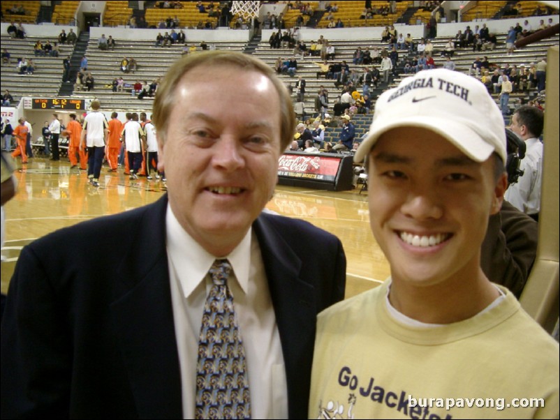 January 15, 2004. Mike Patrick, play-by-play announcer for ABC Sports/ESPN.