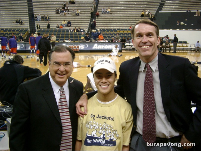 January 27, 2004. Raycom/JP announcer Mike Hogewood and former UVA player and current TV analyst Dan Bonner.