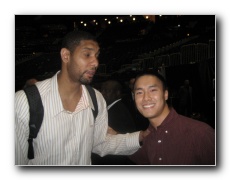 March 25, 2009. Tim Duncan of the San Antonio Spurs. Greatest basketball player of all-time.