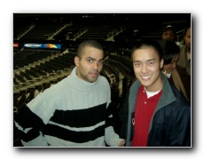 January 13, 2004. Tony Parker, starting point guard for the 2003 NBA World Champion San Antonio Spurs.