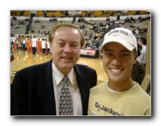 January 15, 2004. Mike Patrick, play-by-play announcer for ABC Sports/ESPN.