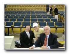 February 10, 2004. Broadcaster Bob Rathbun and former Wake guard and current TV analyst Billy Packer.