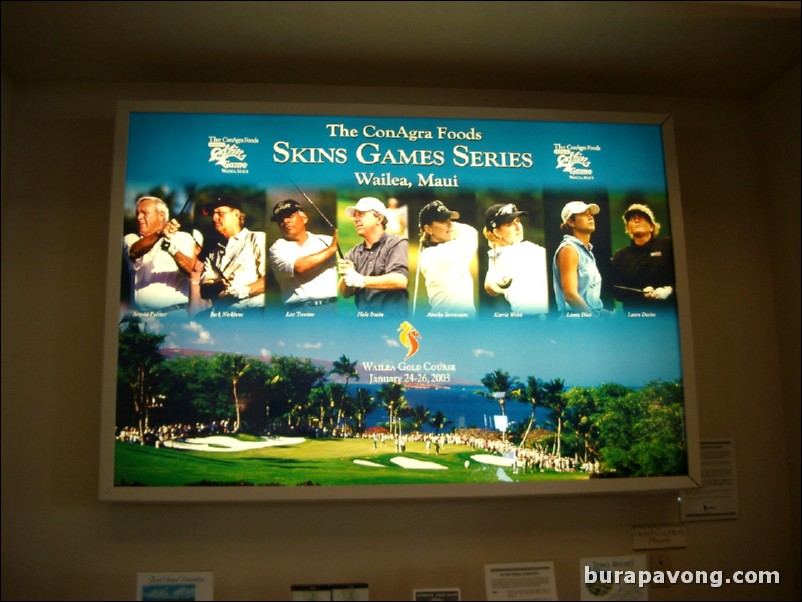 Wailea Golf Club - Gold Course. Advertisement for Senior Skins Game.