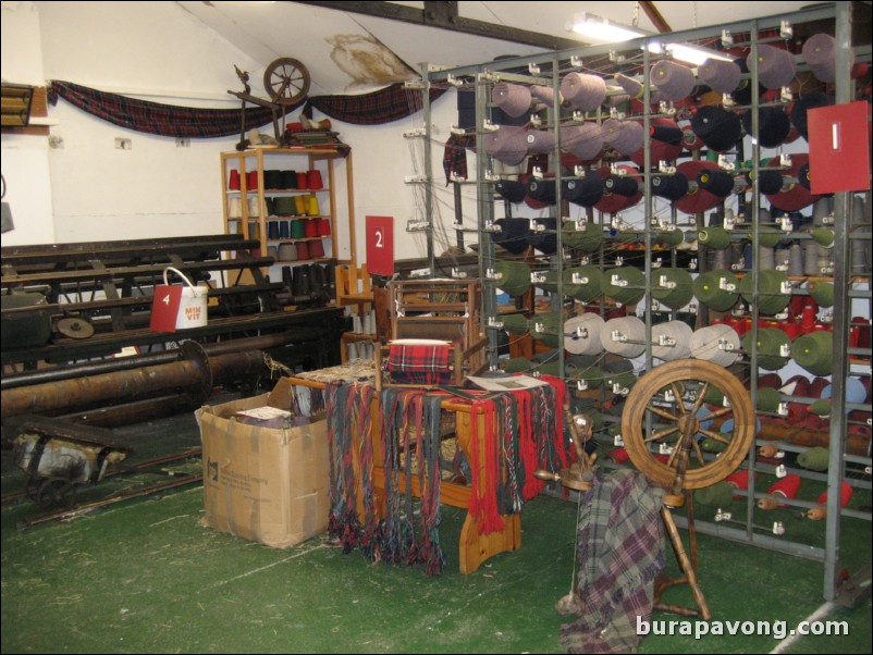Tartan weaving display.