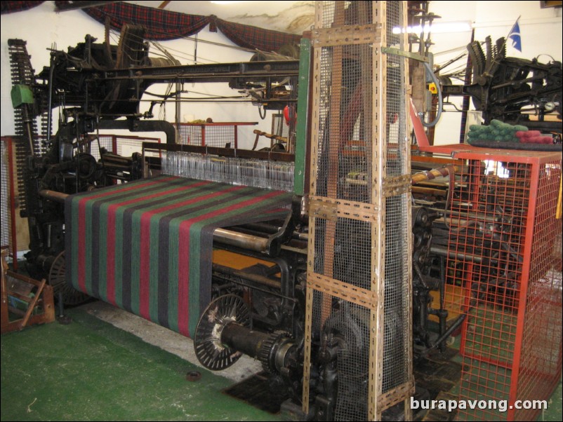 Tartan weaving display.