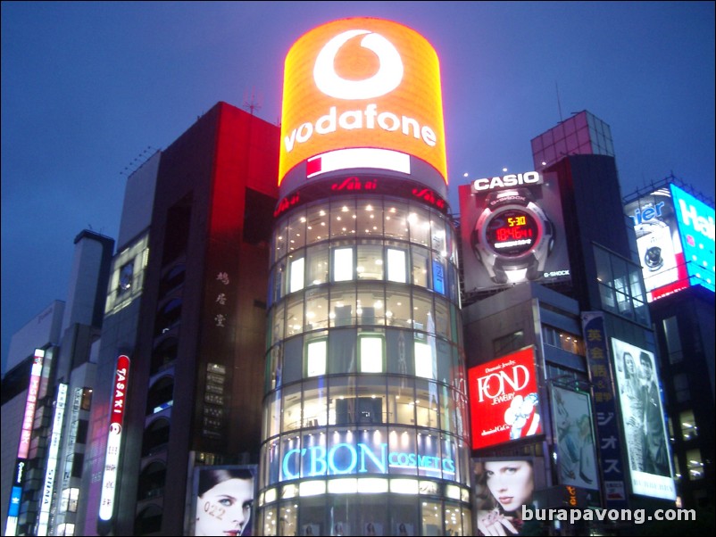 Ginza at night.