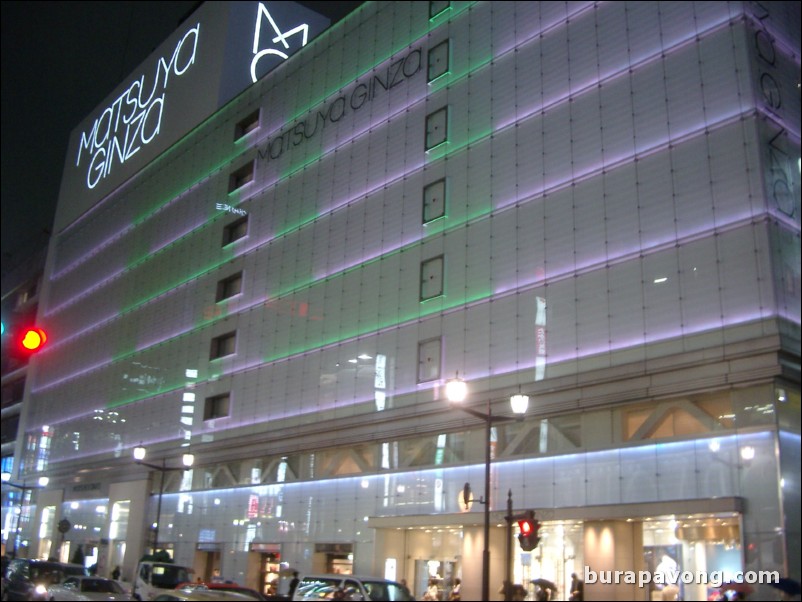 Ginza at night.