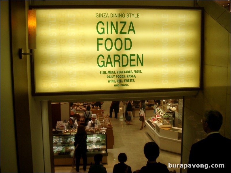 Ginza Food Garden at Ginza station.