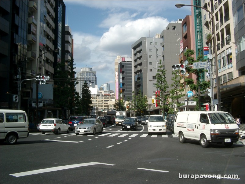 Outside Ebisu station.