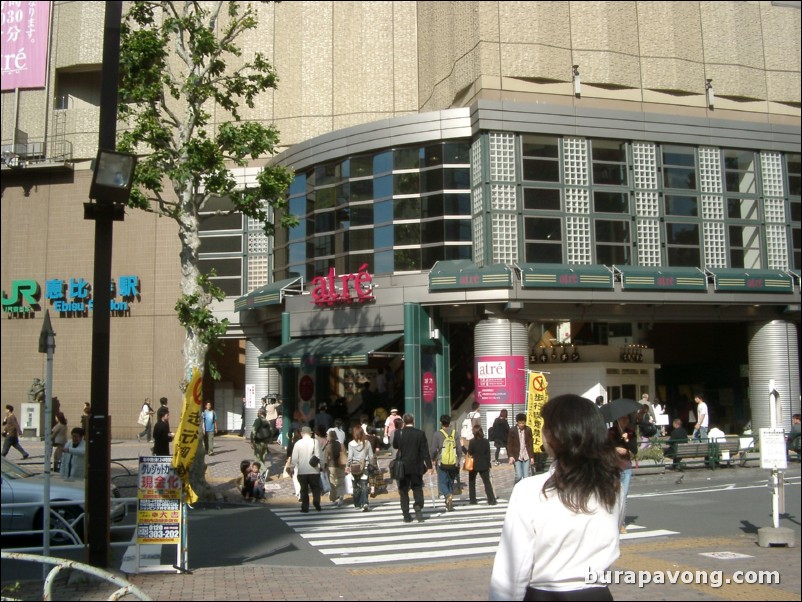 Outside Ebisu station.