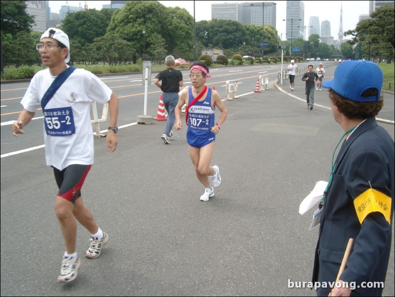 Some marathon going on around the palace.