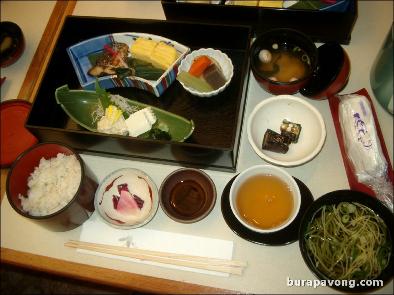 Lunch outside Chion-in Temple, Kyoto.